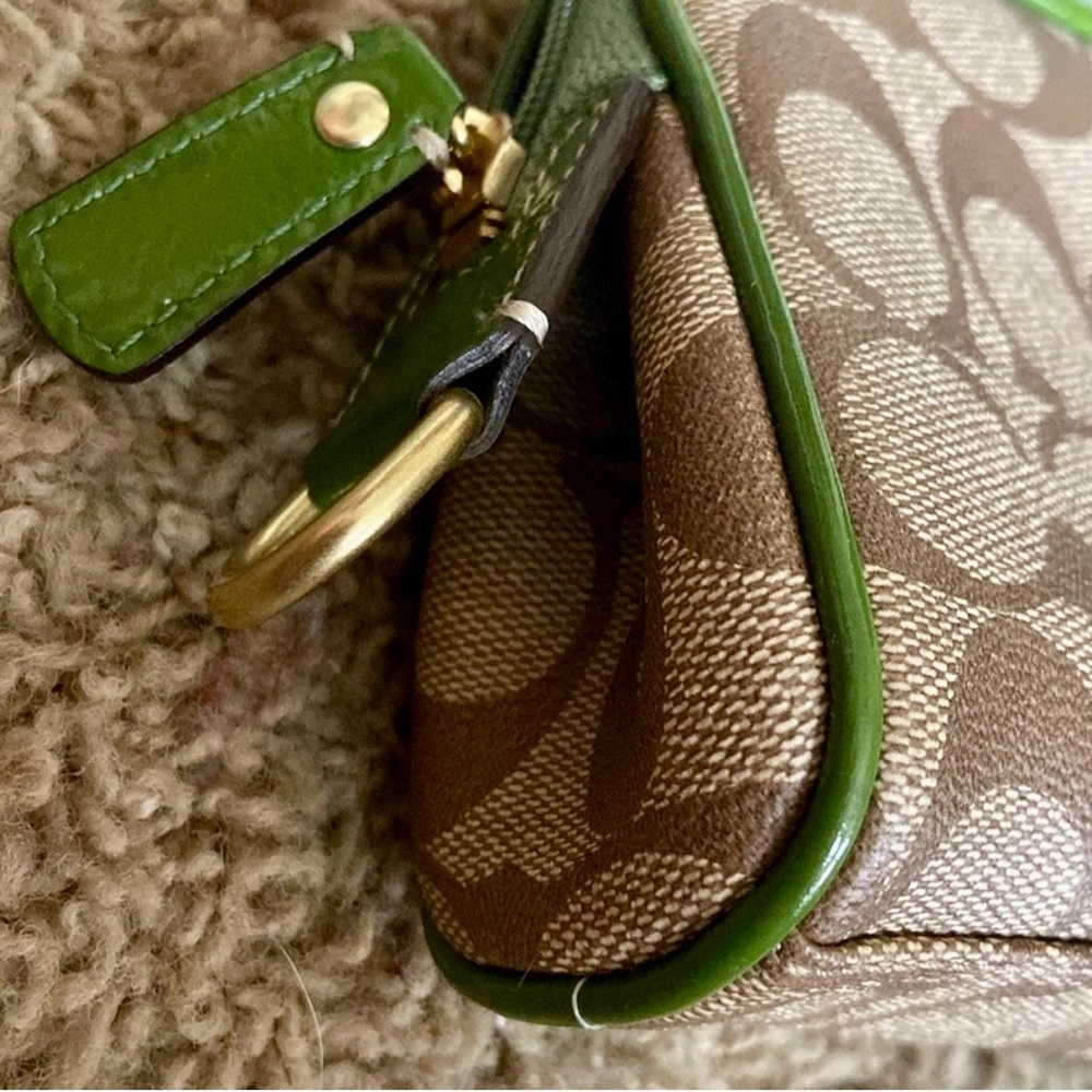 Coach Women's Brown and Green Leatherware Bag - Picture 3 of 6